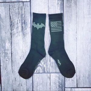 Batman DC Comics Superhero US Army Green Socks